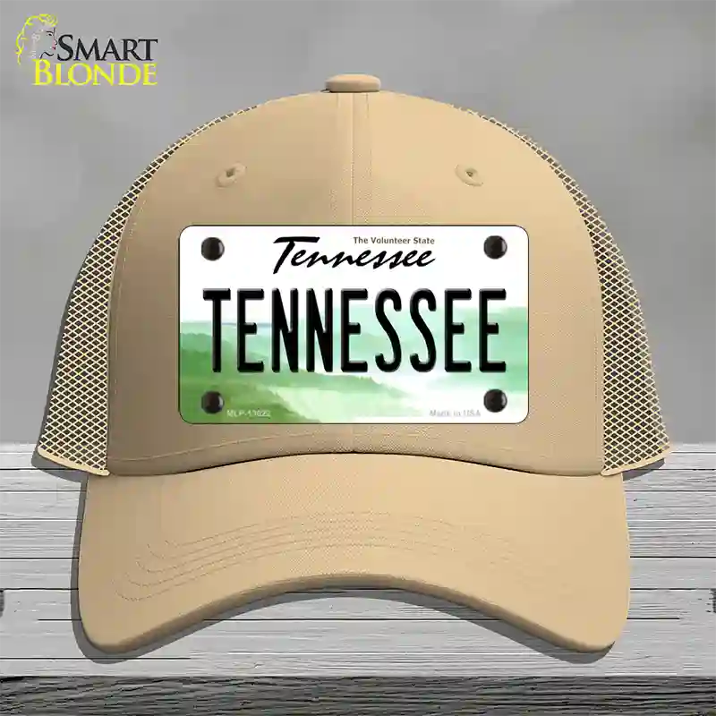 Tennessee Novelty License Plate Hat Mesh / Khaki