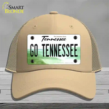 Go Tennessee Novelty License Plate Hat Mesh / Khaki