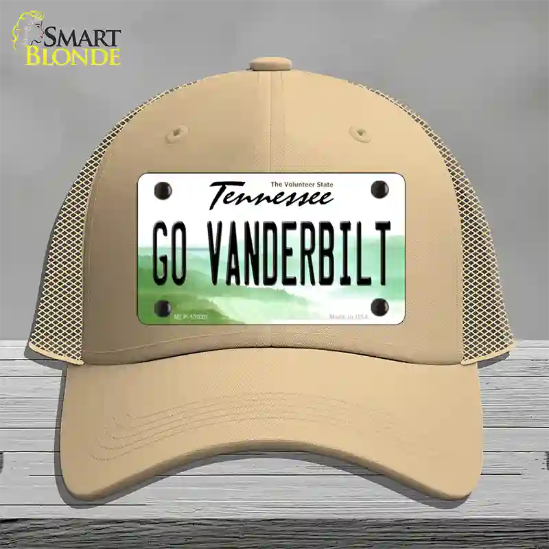 Go Vanderbilt Novelty License Plate Hat Mesh / Khaki