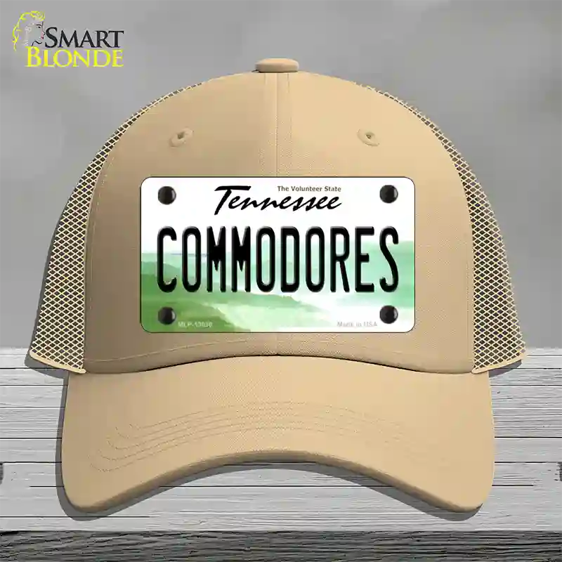 Commodores Novelty License Plate Hat Mesh / Khaki