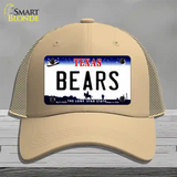 Bears Novelty License Plate Hat Mesh / Khaki