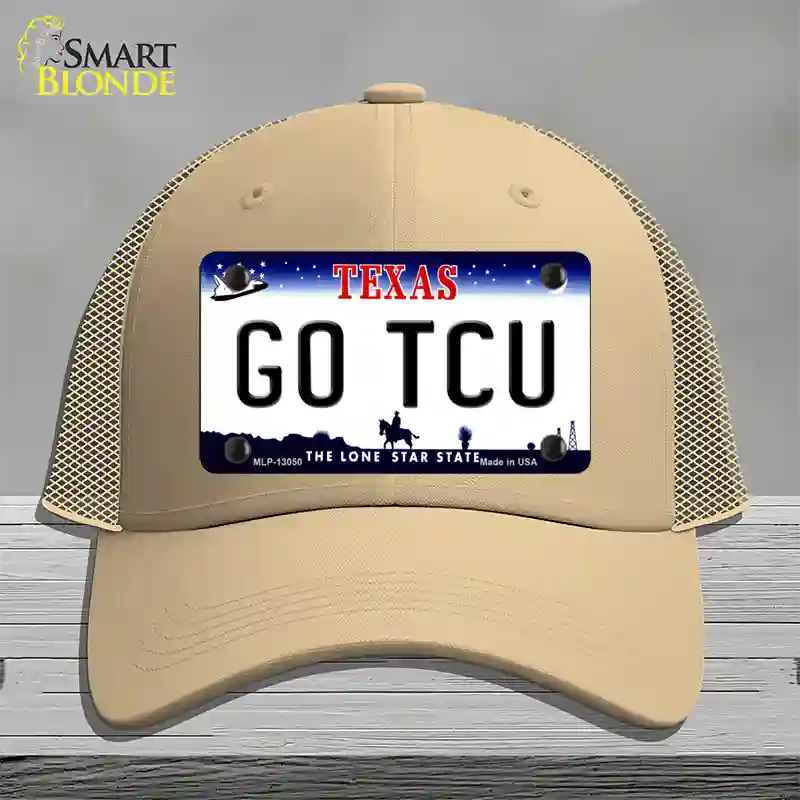 Go TCU Novelty License Plate Hat Mesh / Khaki