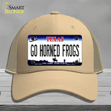 Go Horned Frogs Novelty License Plate Hat Mesh / Khaki