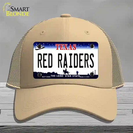 Red Raiders Novelty License Plate Hat Mesh / Khaki