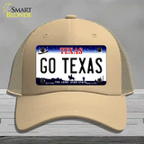 Go Texas Novelty License Plate Hat Mesh / Khaki