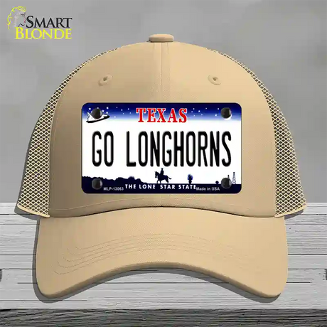 Go Longhorns Novelty License Plate Hat Mesh / Khaki