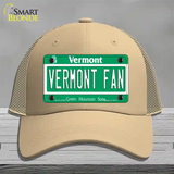 Vermont Fan Novelty License Plate Hat Mesh / Khaki