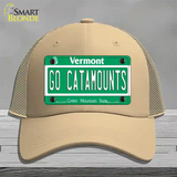 Go Catamounts Novelty License Plate Hat Mesh / Khaki