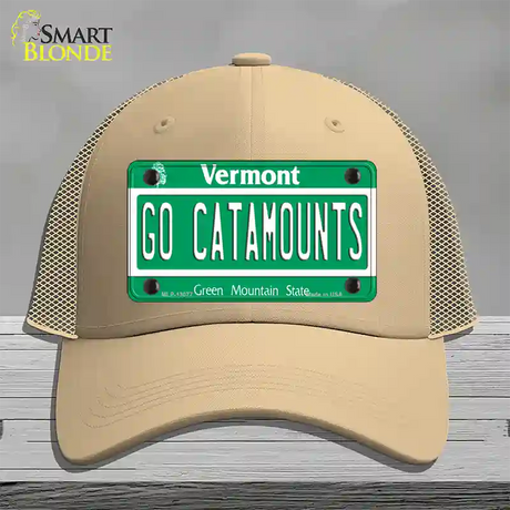 Go Catamounts Novelty License Plate Hat Mesh / Khaki