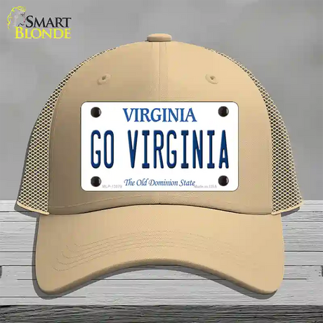 Go Virginia Novelty License Plate Hat Mesh / Khaki