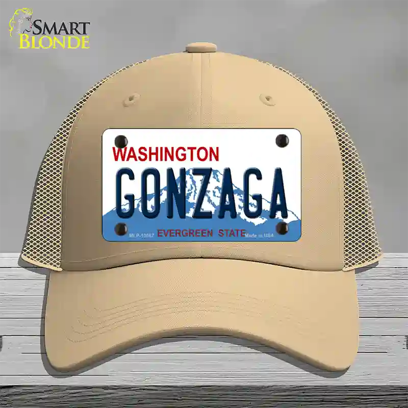 Gonzaga Novelty License Plate Hat Mesh / Khaki