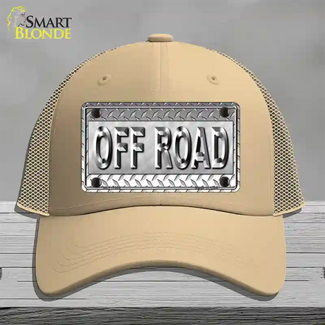 Off Road Novelty License Plate Hat Mesh / Khaki