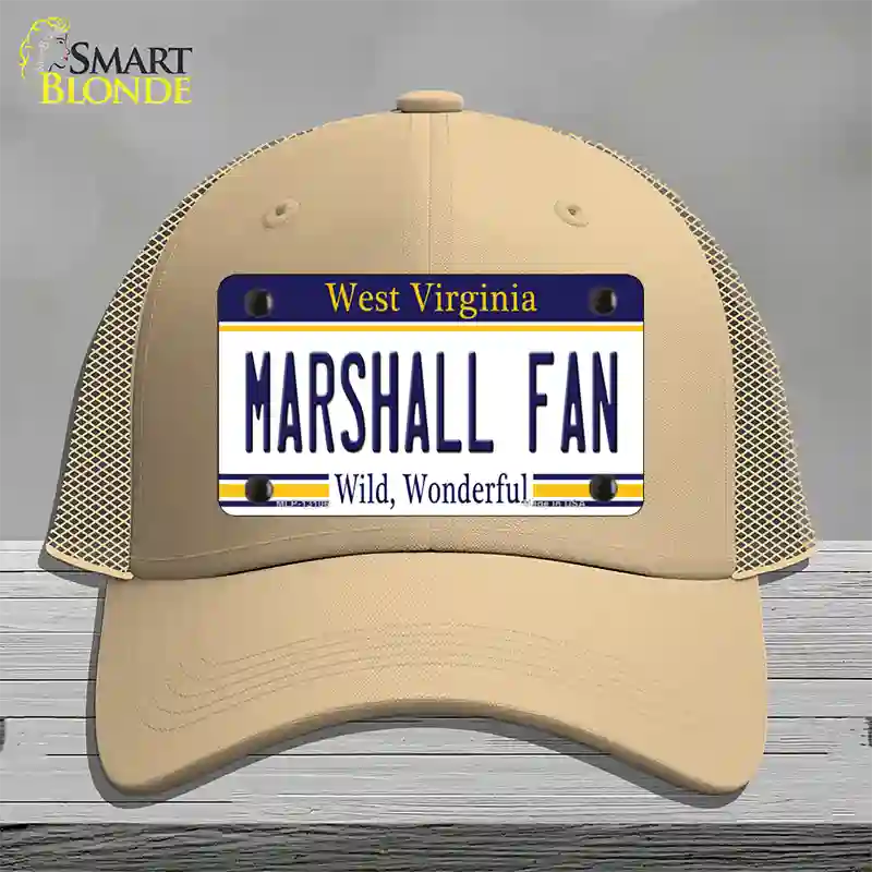 Marshall Fan Novelty License Plate Hat Mesh / Khaki