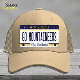 Go Mountaineers Novelty License Plate Hat Mesh / Khaki