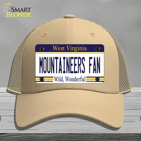 Mountaineers Fan Novelty License Plate Hat Mesh / Khaki