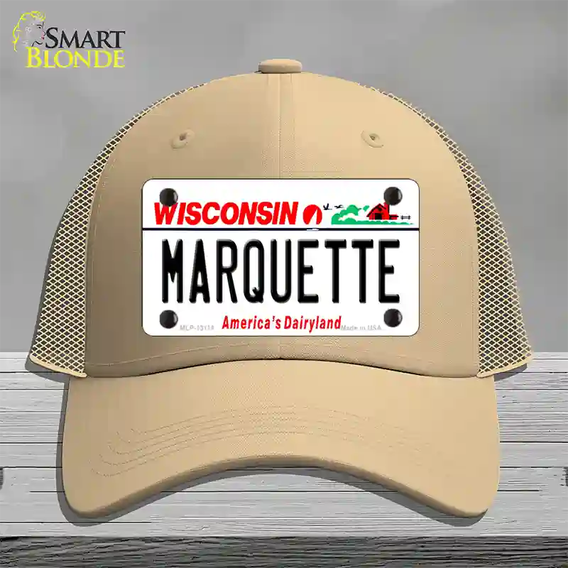 Marquette Novelty License Plate Hat Mesh / Khaki