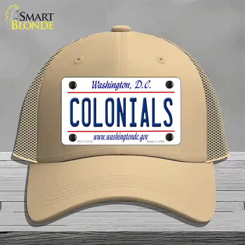 Colonials Novelty License Plate Hat Mesh / Khaki