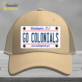 Go Colonials Novelty License Plate Hat Mesh / Khaki