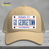 Go Georgetown Novelty License Plate Hat Mesh / Khaki