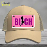 She-Devil Bitch Novelty License Plate Hat Mesh / Khaki