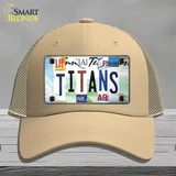 Titans Strip Art Novelty License Plate Hat Tag Mesh / Khaki