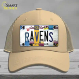 Ravens Strip Art Novelty License Plate Hat Tag Mesh / Khaki