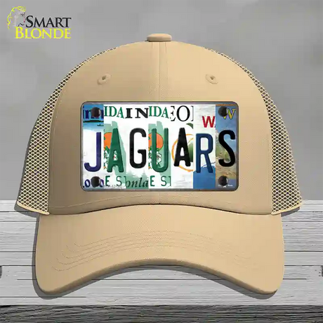 Jaguars Strip Art Novelty License Plate Hat Tag Mesh / Khaki