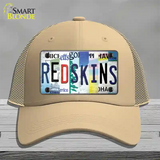 Redskins Strip Art Novelty License Plate Hat Tag Mesh / Khaki