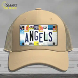 Angels Strip Art Novelty License Plate Hat Tag Mesh / Khaki