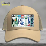 Marlins Strip Art Novelty License Plate Hat Tag Mesh / Khaki