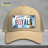 Royals Strip Art Novelty License Plate Hat Tag Mesh / Khaki