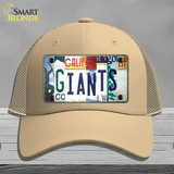 Giants Baseball Strip Art Novelty License Plate Hat Tag Mesh / Khaki