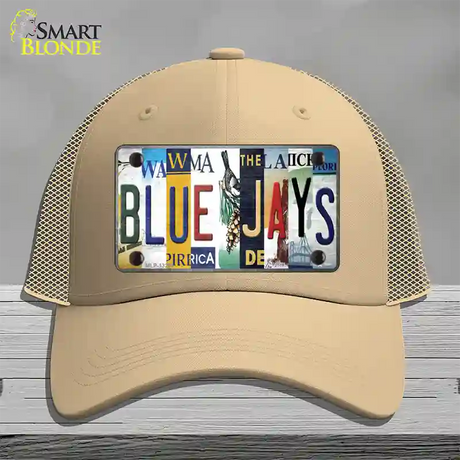 Blue Jays Strip Art Novelty License Plate Hat Tag Mesh / Khaki