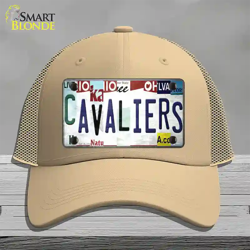 Cavaliers Strip Art Novelty License Plate Hat Tag Mesh / Khaki