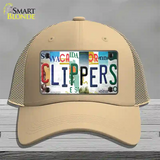 Clippers Strip Art Novelty License Plate Hat Tag Mesh / Khaki