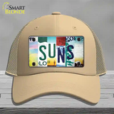 Suns Strip Art Novelty License Plate Hat Tag Mesh / Khaki