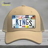 Kings Strip Art Novelty License Plate Hat Tag Mesh / Khaki