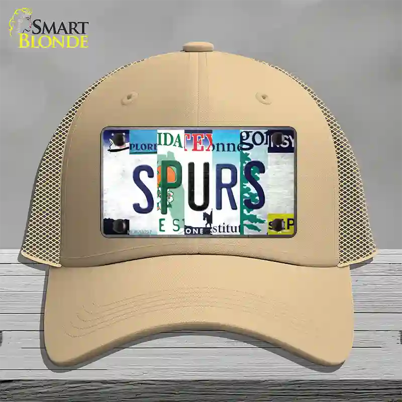 Spurs Strip Art Novelty License Plate Hat Tag Mesh / Khaki