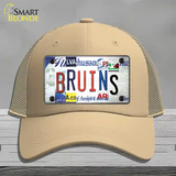 Bruins Strip Art Novelty License Plate Hat Tag Mesh / Khaki