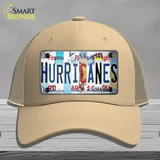 Hurricanes Strip Art Novelty License Plate Hat Tag Mesh / Khaki