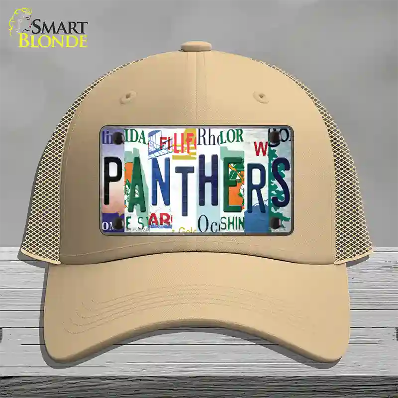 Panthers Hockey Strip Art Novelty License Plate Hat Tag Mesh / Khaki