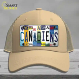 Canadiens Strip Art Novelty License Plate Hat Tag Mesh / Khaki