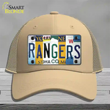 Rangers Hockey Strip Art Novelty License Plate Hat Tag Mesh / Khaki