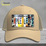 Maple Leafs Strip Art Novelty License Plate Hat Tag Mesh / Khaki