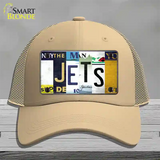 Jets Hockey Strip Art Novelty License Plate Hat Tag Mesh / Khaki