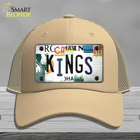 Kings Hockey Strip Art Novelty License Plate Hat Tag Mesh / Khaki