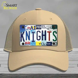 Golden Knights Strip Art Novelty License Plate Hat Tag Mesh / Khaki