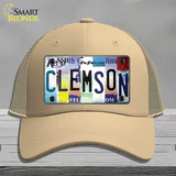 Clemson Strip Art Novelty License Plate Hat Tag Mesh / Khaki