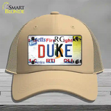 Duke Strip Art Novelty License Plate Hat Tag Mesh / Khaki