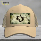 Pisces Zodiac Novelty License Plate Hat Mesh / Khaki